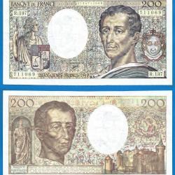 France 200 Francs 1992 Montesquieu Billet Franc