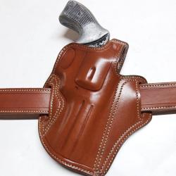 ETUI GALET CUIR pour MR 73 en 4p ou autres rev (Entreprise Artisanale Fran&ccedil;aise)