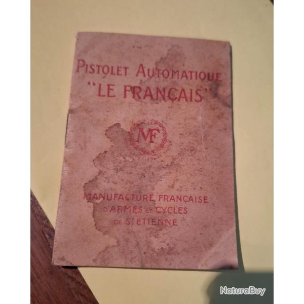 revue technique arme  pistolet le francais 6.35
