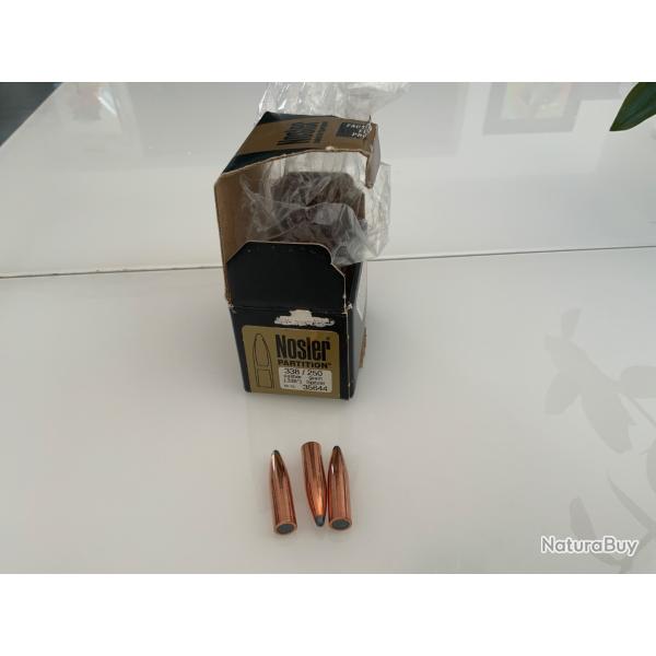 Ogives Nosler Partition 338 250grs boite de 50 unit�s