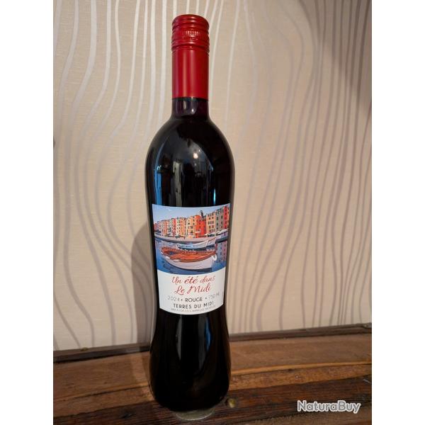 6 bouteilles : IGP Terres du Midi rouge 2024 "Un �t� dans le Midi"