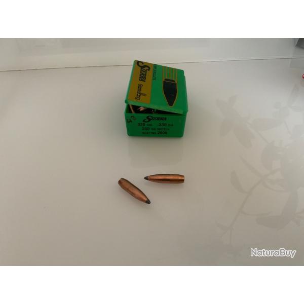 Ogives Sierra Spitzer Boat tail cal 338. 250grs boite de 48
