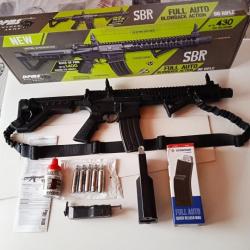 Carabine DPMS SBR Crosman CO2 BBs 4.5 mm acier + chargeur rapide de 300 BBs + Pack pr&ecirc;t &agrave; utiliser