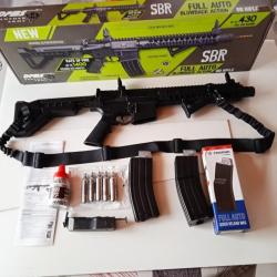 Carabine DPMS SBR Crosman CO2 BBs 4.5 mm acier + chargeur rapide de 300 BBs + Pack pr&ecirc;t &agrave; utiliser
