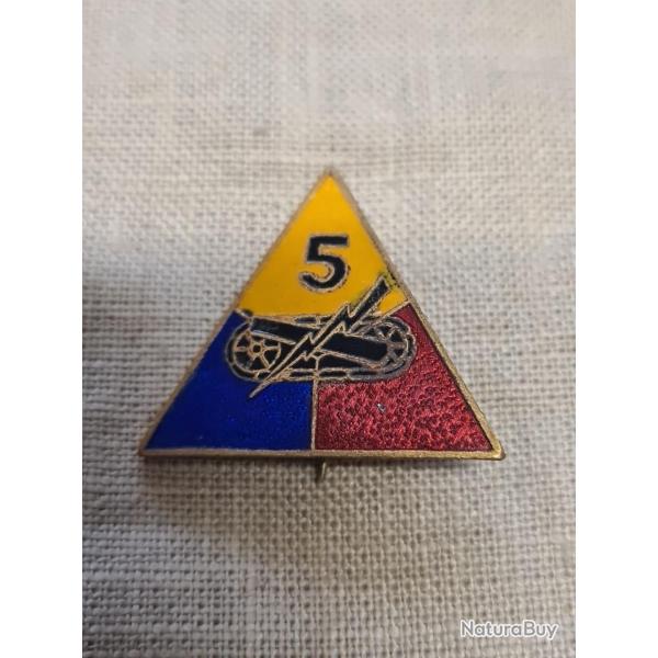 Insigne , �maill�  5�me DB US WW2 ( 1 )