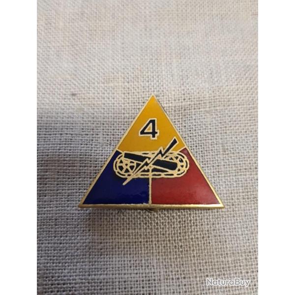 Insigne , �maill�  4�me DB US WW2 ( 1 )