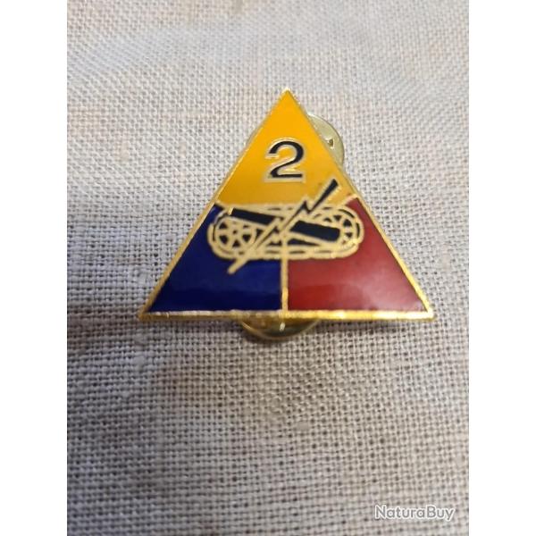 Insigne , �maill�  2�me DB US WW2 ( 1 )