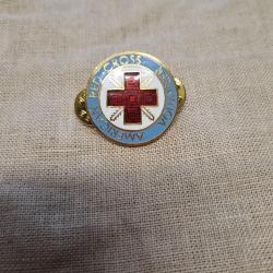 Insigne , &eacute;maill&eacute; de L'am&eacute;rican Red Cross VOLONTAIRE US WW2 ( 1 )