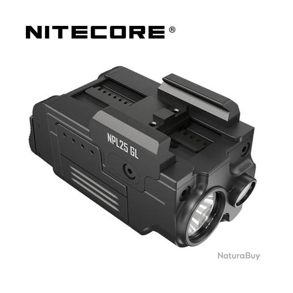 Lampe rechargeable pour arme Nitecore NPL25GL - 900 Lumens et laser vert - 1� sans prix de r�serve