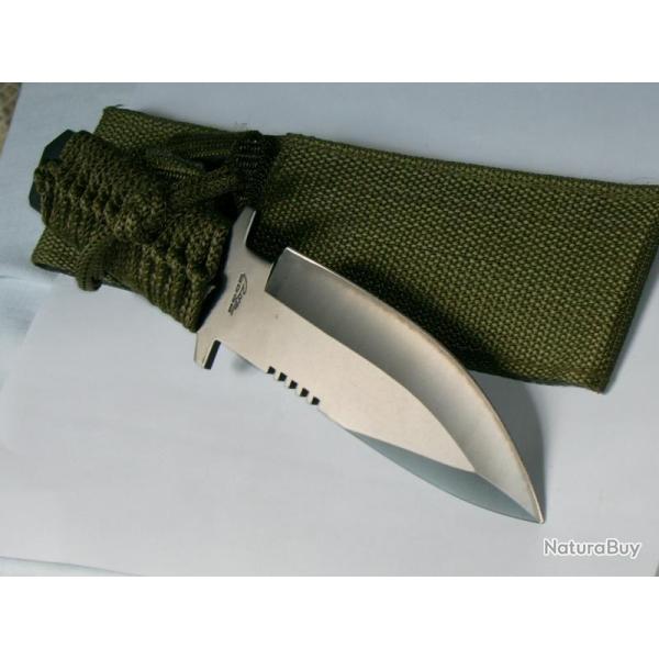 CN210668 Couteau Rite Edge Guide de Brousse Lame Acier Inoxydable Manche Paracorde Etui Nylon