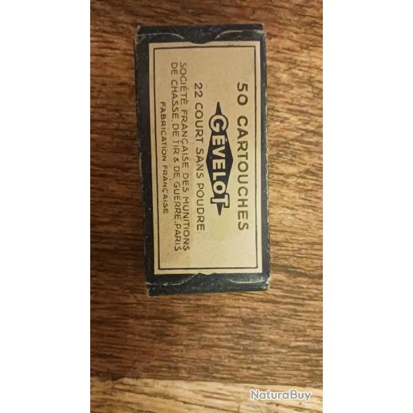 Boite rare 22 court GEVELOT