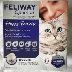Feliway Optimum Kit Complet - Diffuseur + Recharge 30 jours - Neuf Scell&eacute;