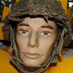 CASQUE MILITAIRE LOURD MODELE F1 DE L'ARMEE FRANCAISE DE 1986  , FABRICATION FRANCAISE  DUNOIS  A