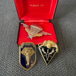 Insignes Indochine et brevet parachutiste