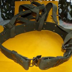 CEINTURON ET BRELAGE FAMAS EN TISSU MILITAIRE DE L'ARMEE FRANCAISE  , FABRICATION FRANCAISE , BON ET