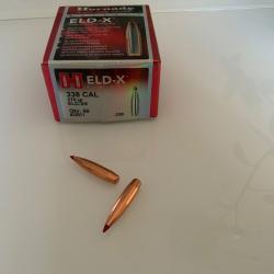 Ogives HORNADY ELDX cal 338 27Ogrs boite de 50