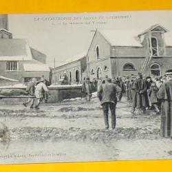 CARTE POSTALE PAS DE CALAIS  : carte postale ancienne la catastrophe des mines de Courri&egrave;res (62) RE