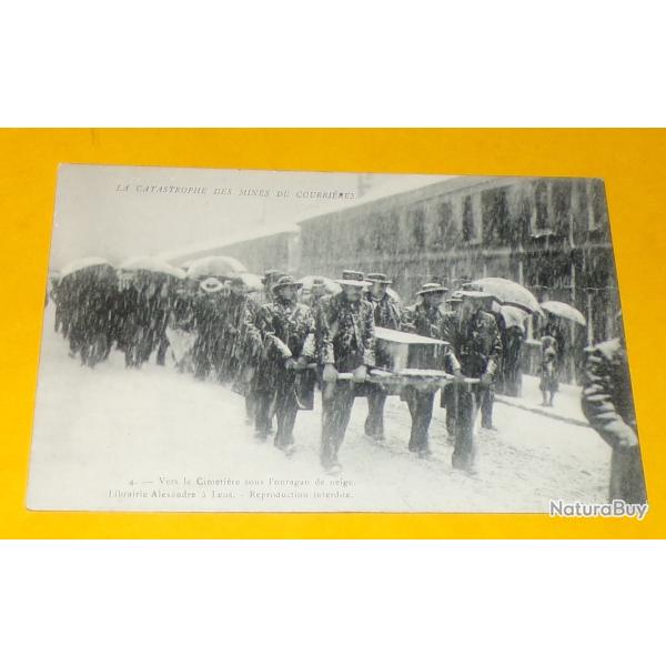 CARTE POSTALE PAS DE CALAIS  : carte postale ancienne la catastrophe des mines de Courri�res (62) VE