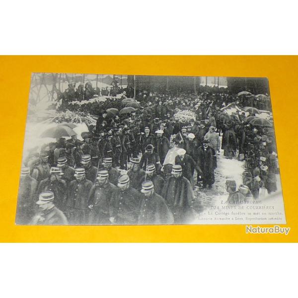 CARTE POSTALE PAS DE CALAIS  : carte postale ancienne la catastrophe des mines de Courri�res (62) LE