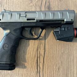 NEUF Jamais utilis&eacute; / Pack pistolet de d&eacute;fense kimar LTL bravo cal.50 + munitions + lampe laser