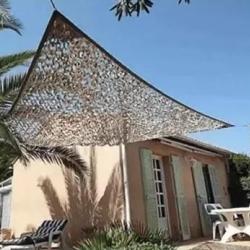 Filet de camouflage triangulaire 80% d'ombrage - Sable 4x4m Sable