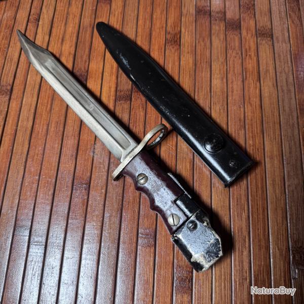 RARE POIGNARD BA�ONNETTE ANGLAISE N-7 MK1 LAND PAR POOLE 1948 POUR PM STEN MK5