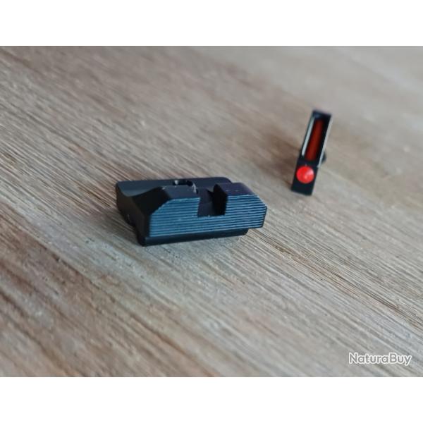 Hausse et guidon TRUGLO en m�tal pour glock.