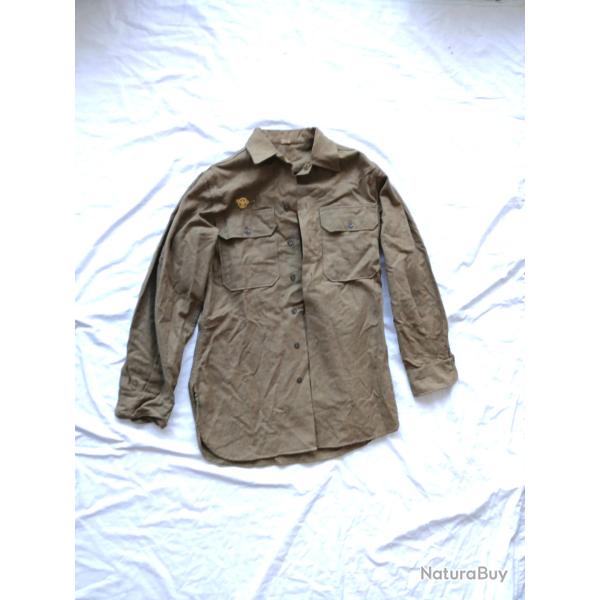 .Uniforme - US465075b Shirt flannel O.D coat style ( Chemise  M-1937)