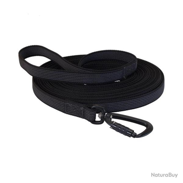 Longe Gomme Twist-Lock mousqueton alu de s�curit� - Jokidog Noir 10 m