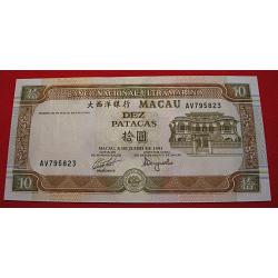 Macau, billet de 10 patacas superbe du 8-07-1991