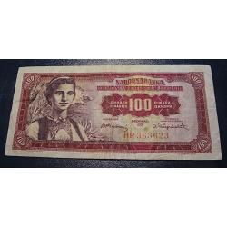 Yougoslavie, billet de 100 dinara du 1 mai 1955 ttb