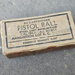 Bo&icirc;te vide de 45 acp &eacute;poque ww2 originale