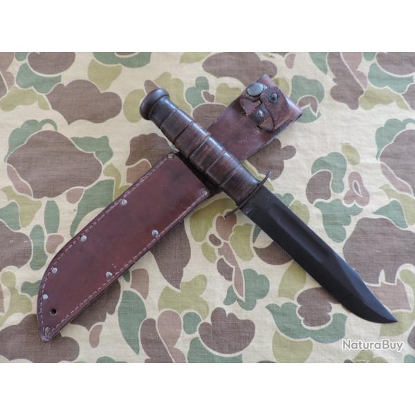 MK2 KA-BAR marquage lame USN, US WW2.