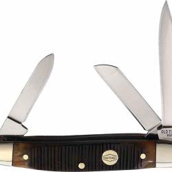 Couteau Old Timer Gen Middleman 34OTG 3 Lames Acier Carbone 1095HC Manche Os Made USA SCH1149145
