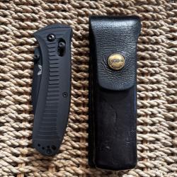 Couteau Benchmade Presidio 523BK Tanto With Black Blade Plain Edge + Housse