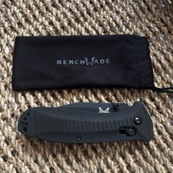 Couteau Benchmade Presidio 523BK Tanto With Black Blade Plain Edge + Housse