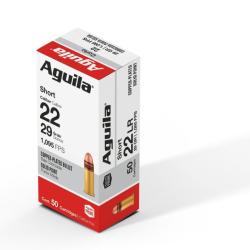 Cartouches Aguila Cal 22 Short HV SP 29 Grains Bte de 50