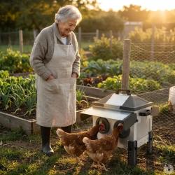 Mangeoire OLBA Robust&reg; 12 kg &agrave; 4 ouvertures anti-gaspillage