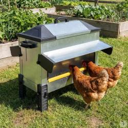 Mangeoire Robust&reg; Grande Ouverture 24kg - Acier Galvanis&eacute; pour Volailles, Canards et Oies