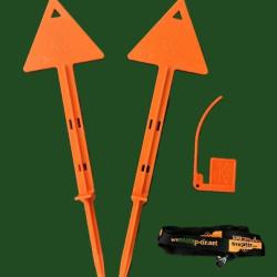 PROMO OUVERTURE 2026 - PACK SECURITE : 2 piquets PIQ-BAT + 1 STOP TIR + 1 tour de cou