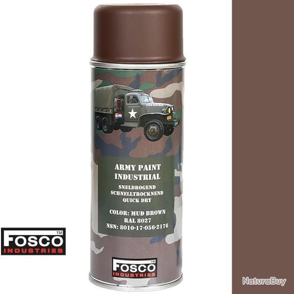 Bombe peinture militaire mate Fosco - marron MUD BROWN (RAL 8027)