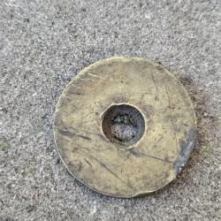 Disque / pastille de crosse de fusil Enfield num&eacute;ro 1 en laiton