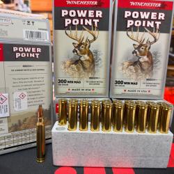 SUPER OFFRE LOT DE 5 BOITES WINCHESTER CALIBRE 300 WIN MAG POWER POINT SOIT 100 MUNITIONS