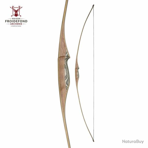 Longbow Osprey Black 68"- White Feather - 50# / Gaucher