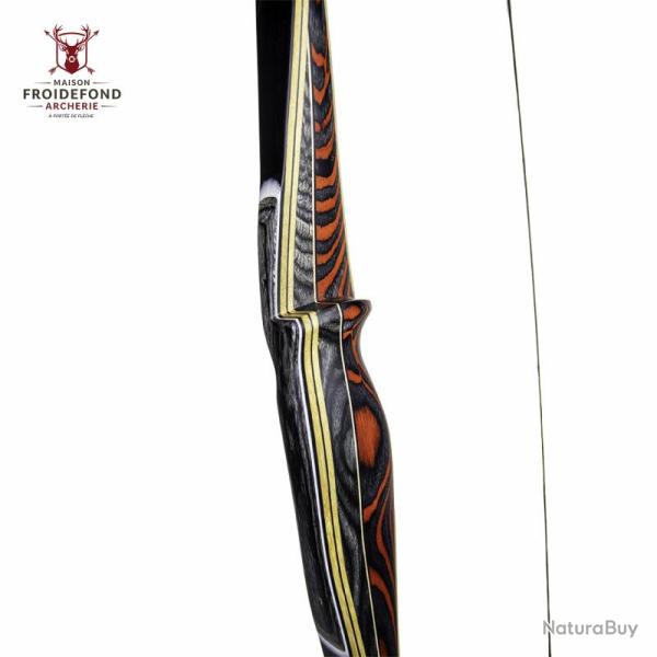 Longbow Turul 68"- White Feather - 30# / Gaucher / Rouge