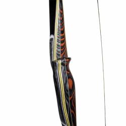 Longbow Turul 68"- White Feather - 40# / Gaucher / Rouge