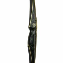 Longbow Turul 68"- White Feather - 45# / Droitier / Vert Lime