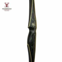 Longbow Turul 68"- White Feather - 55# / Droitier / Vert Lime