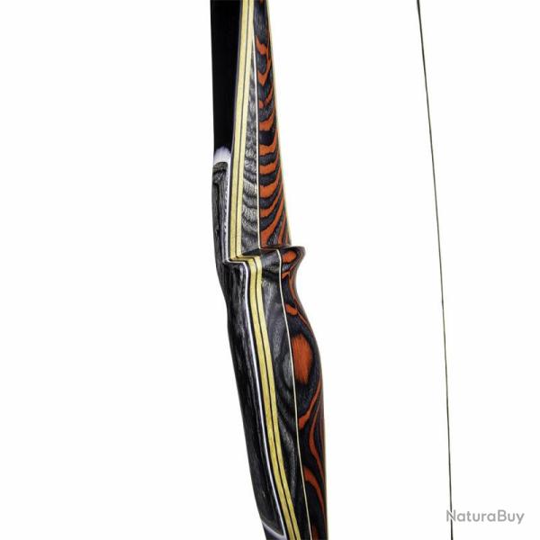 Longbow Turul 68"- White Feather - 55# / Gaucher / Rouge