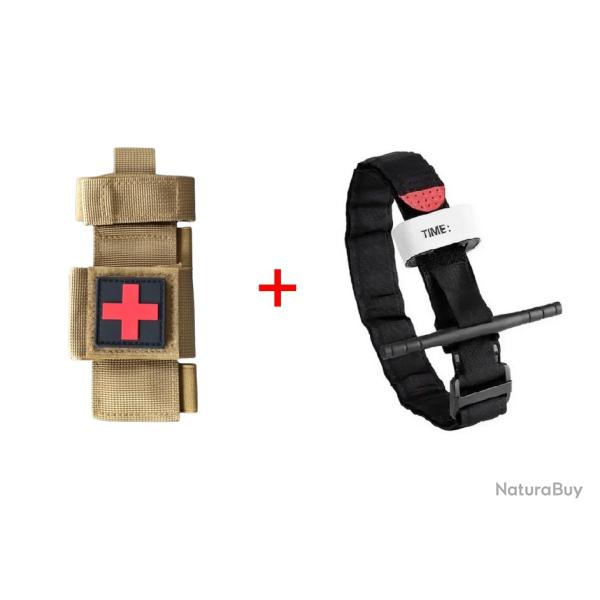 Ensemble n�3 Garrot + Porte-garrot Beige + Patch R/N (1)